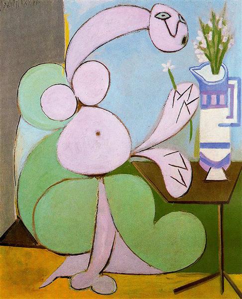 Pablo Picasso Paintings Woman With Bouquet Femme Au Bouquet